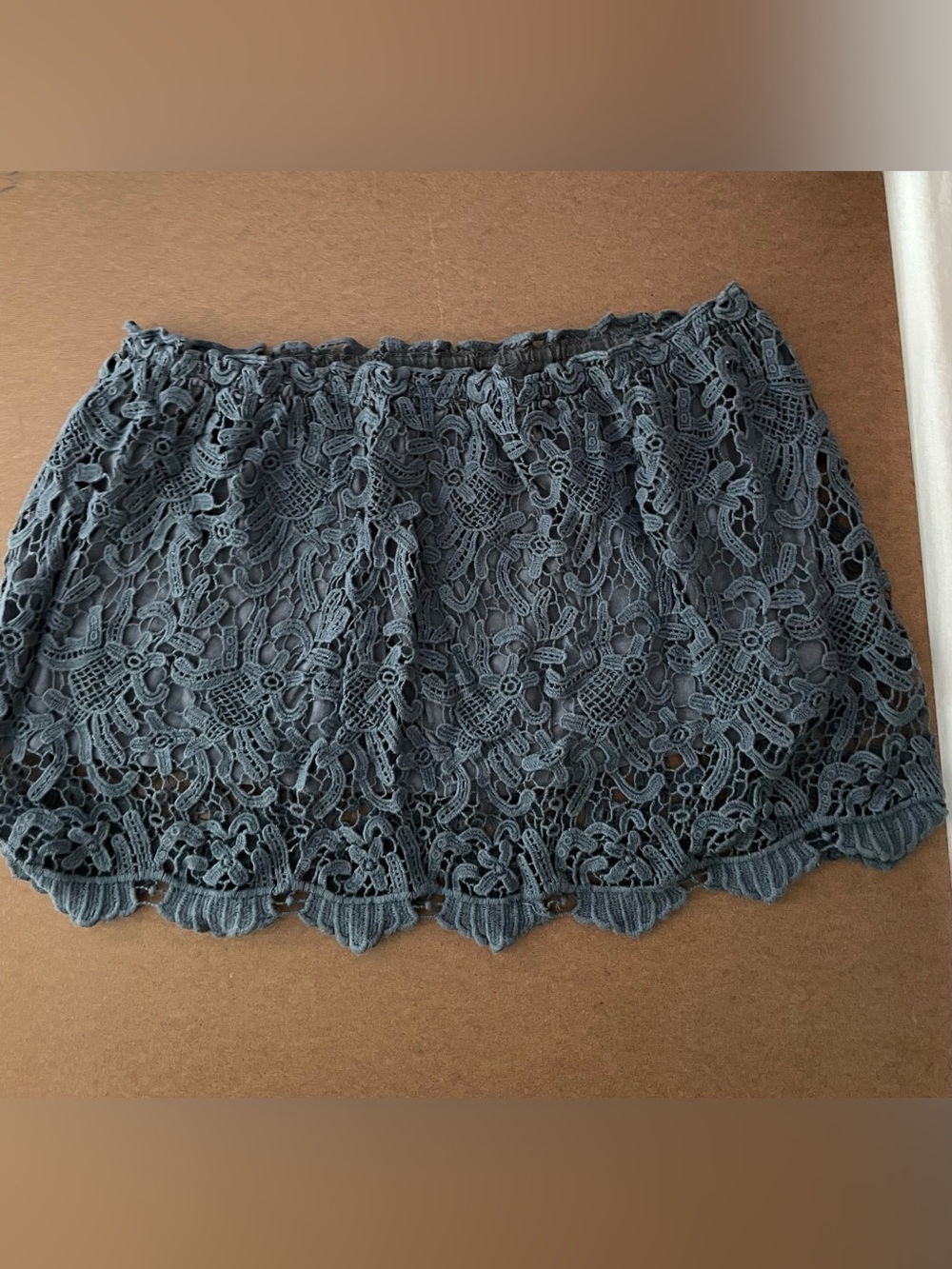Free People Blue Crochet Lace Tube Top